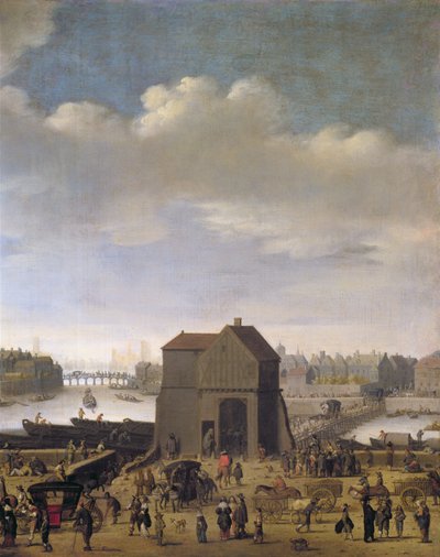 Veduta del Ponte e del Quai de la Tournelle, c.1645 (dettaglio) da Theodor Matham